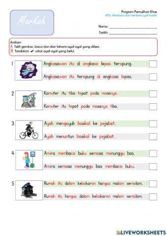 Membaca dan membina ayat mudah