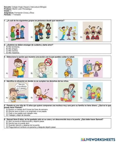 Examen Formación Cívica Y Ética