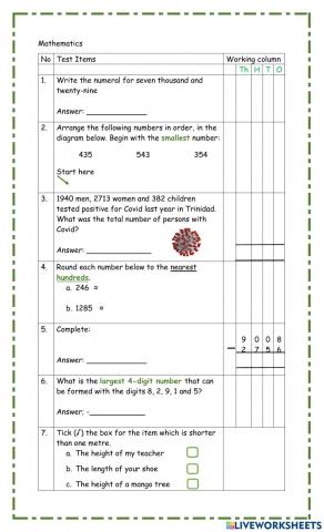 Math test