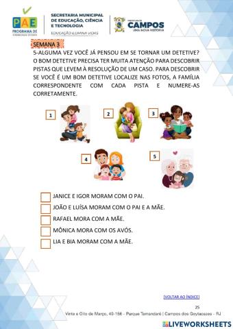 Diferentes tipos de Família