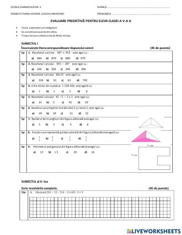 Test predictiv