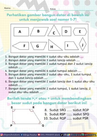 Matematika Sudut Bangun Datar