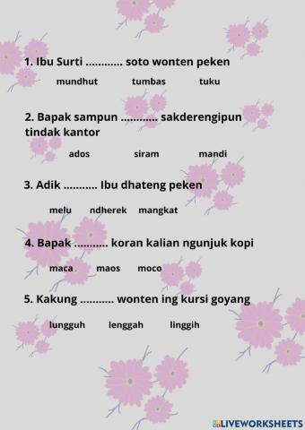 Kuis Bahasa Jawa