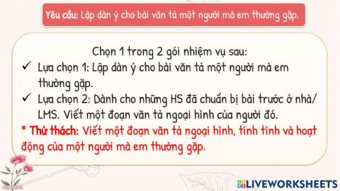 Luyện tập tả người (Tả ngoại hình)