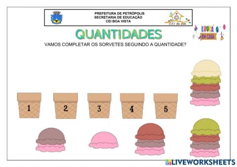 Atividade com quantidade