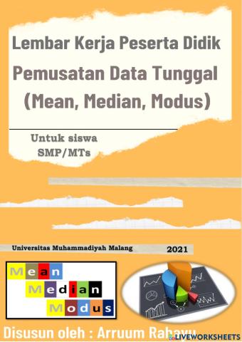 LKPD Ukuran Pemusatan Data Tunggal SMP-MTs