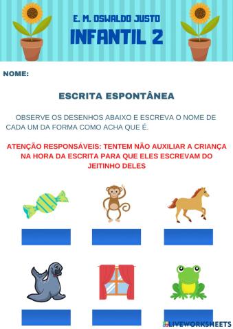 Escrita espontânea