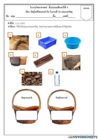 วัสดุจากธรรมชาติและวัสดุสังเคราะห์