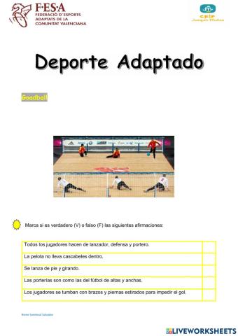 Esport adaptat- Goadball