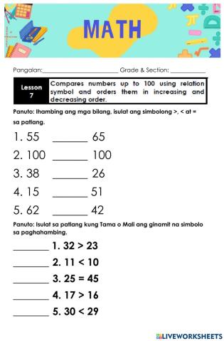 Mathematics-Module Week 7