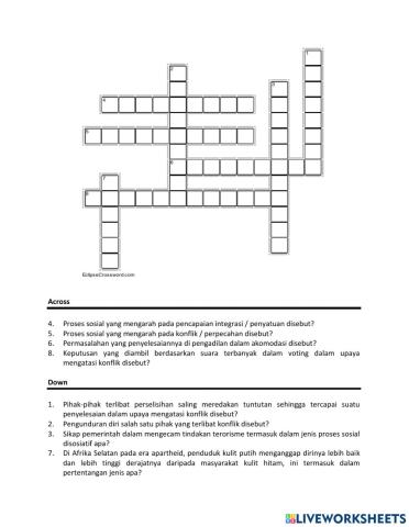 Crossword Proses Sosial NEW