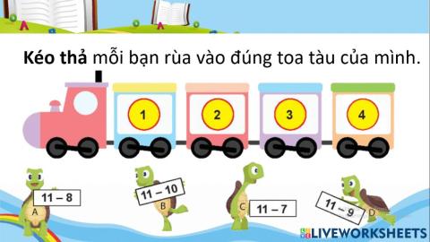 BTT2 Tuần 8 - 14,15,16,17,18 trừ đi một số