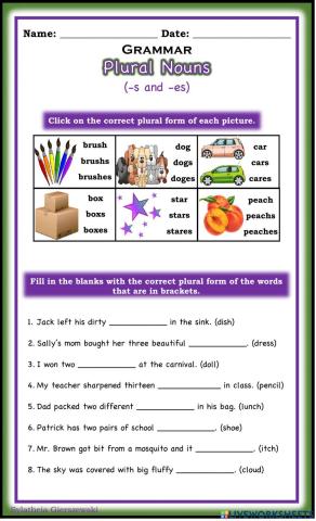 Plural Nouns (s and es)