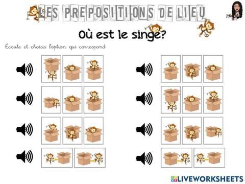 Les prépositions de lieu à l'oral