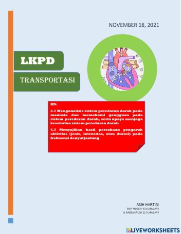 LKPD Peredaran darah