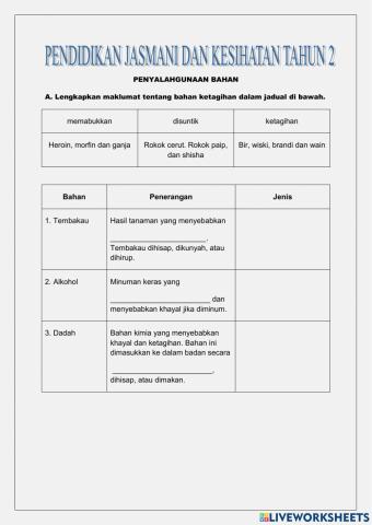 Pendidikan Jasmani & Kesihatan Tahun 2