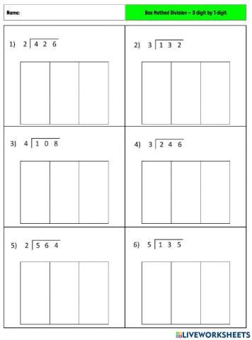 Box Method Division