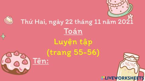 Toán 4 luyện tập tr55