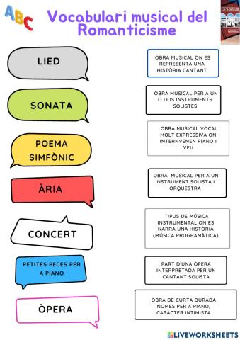 Vocabulari musical del Romanticisme