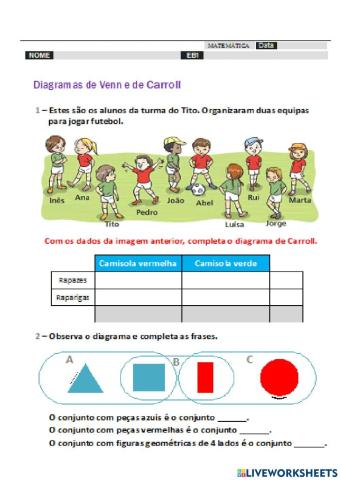 Diagramas de venn e carroll