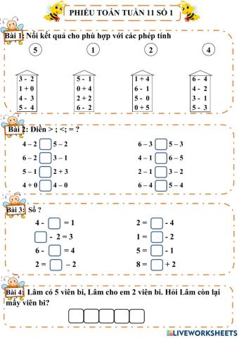 Toán tuần 11 số 1