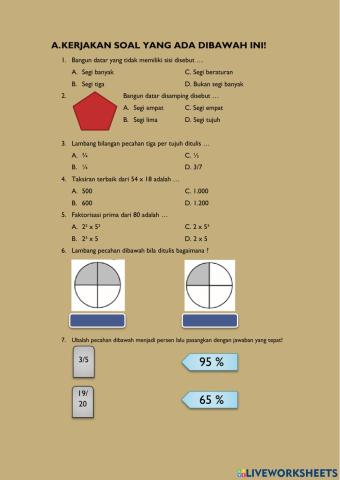 Soal matematika kelas 4