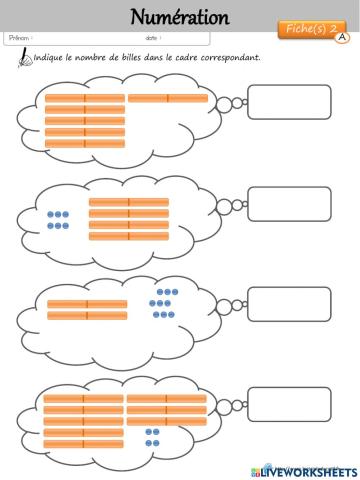 Décomposer en dizaines et unités - atelier 3