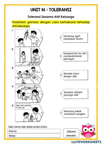 P.Moral Thn 2 : Tolerasi (Cara Bertoleransi terhadap Ahli Keluarga)