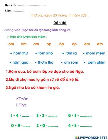 Dặn dò thứ 3