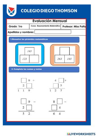 Evaluación mensual