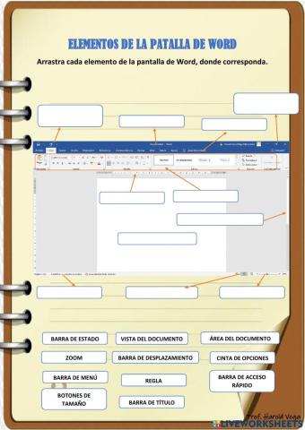 Elementos de la pantalla de Word