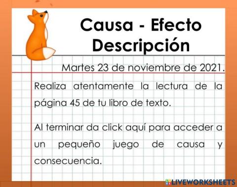 Causa y efecto