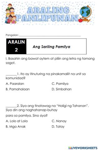 Araling Panlipunan-Q2 Module