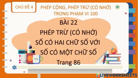 Toán Luyện tập trang 86