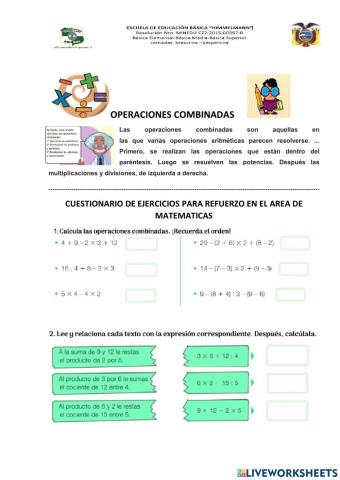 Refuerzo de operaciones combinadas