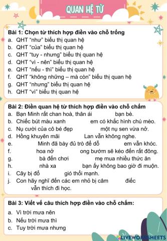 Quan hệ từ (2)