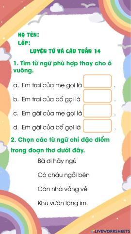 LTVC Tuần 14