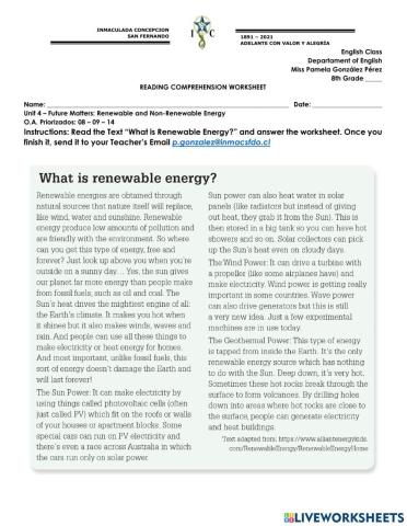 Reading Renewable Energy