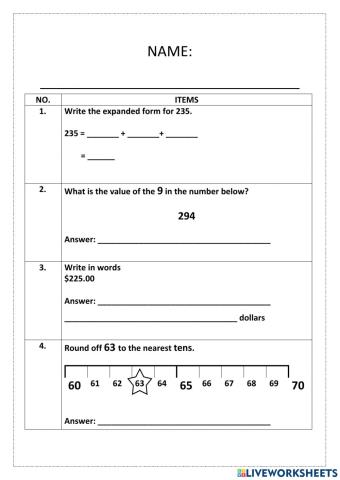 Mathematics Practice Test 2