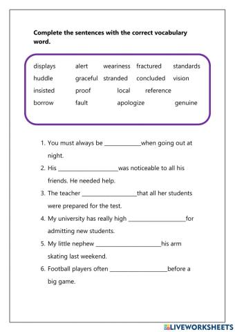 Vocabulary Practicd