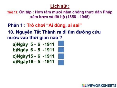 Lịch sử ôn tập 80 năm kháng chiến chống Pháp phần 2