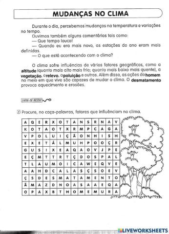 Mudanças no clima