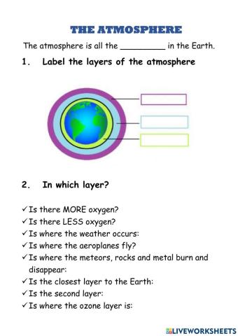 Atmosphere and hydrospehere