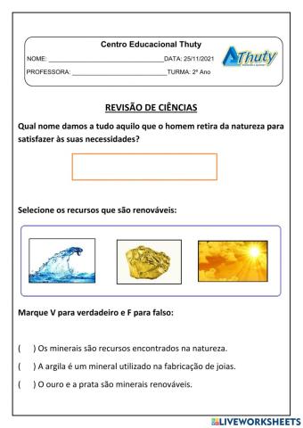 25-11 Revisão de Ciências