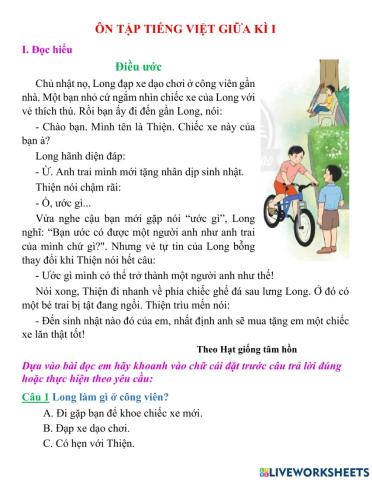 Ôn giữa kì 1