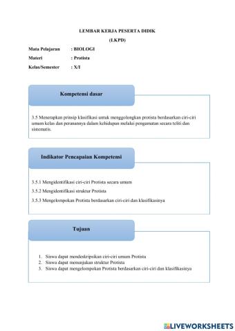 LKPD Materi Protista