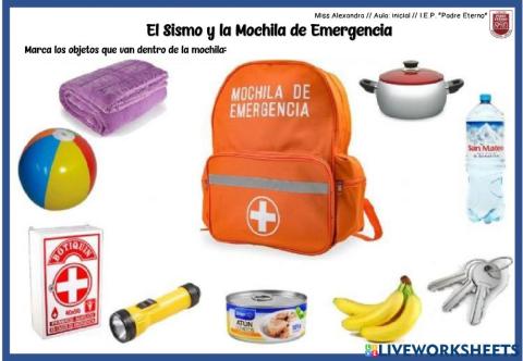 El Sismo y la Mochila de Emergencia