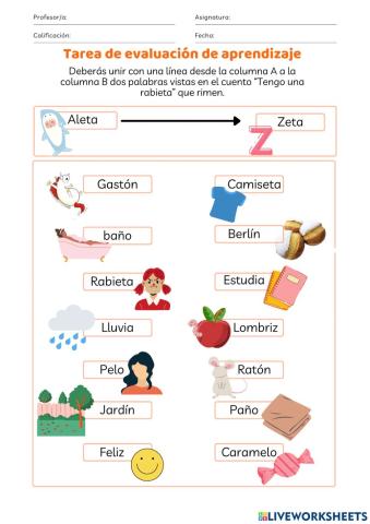 Tarea de evaluación de aprendizaje - NIVEL INICIAL