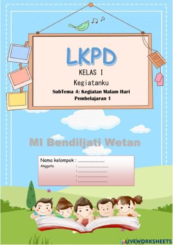 LKPD Kelas 1 Tema 3 Subtema 4