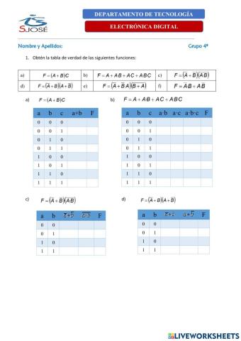 Funciones Lógicas